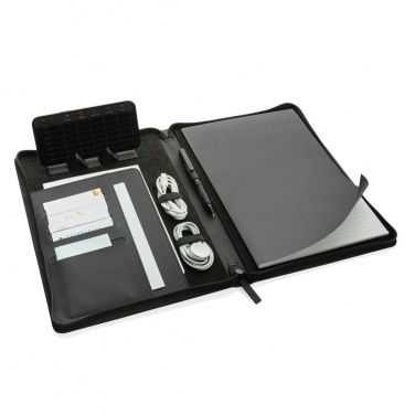 Logo trade promotional item photo of: Swiss Peak Heritage RCS rPU A4 portfolio with zipper