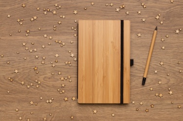 Logotrade business gifts photo of: Bamboo notebook and infinity pencil set