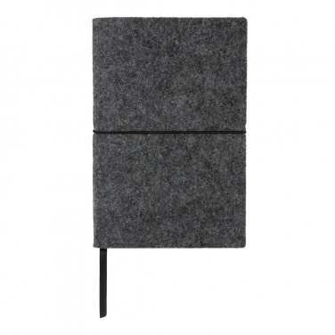 Logotrade promotional merchandise image of: GRS certified recycled felt A5 softcover notebook