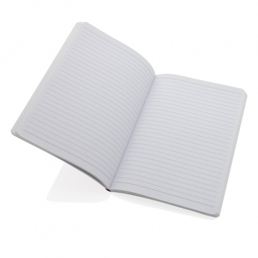 Logo trade corporate gifts image of: Salton A5 GRS certified recycled paper notebook