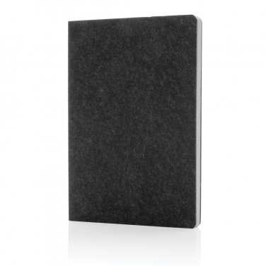 Logo trade promotional gift photo of: Phrase GRS certified recycled felt A5 notebook
