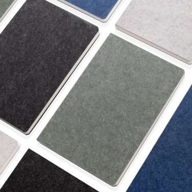 Logotrade corporate gift image of: Phrase GRS certified recycled felt A5 notebook