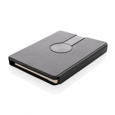 Logotrade business gifts photo of: Swiss Peak RCS rePU notebook with 2-in-1 wireless charger