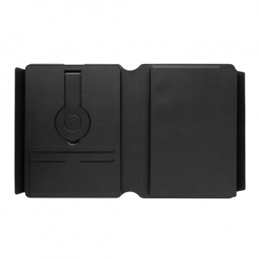 Logo trade corporate gifts picture of: Swiss Peak RCS rePU notebook with 2-in-1 wireless charger