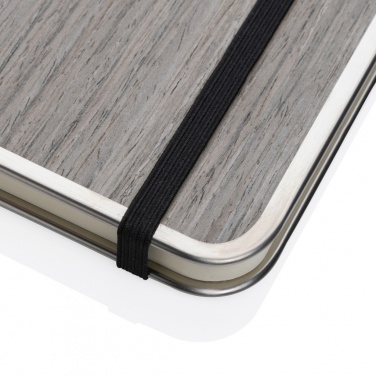Logo trade promotional gifts image of: Treeline A5 wooden cover deluxe notebook