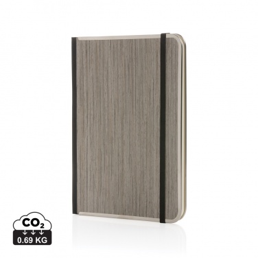 Logo trade promotional gift photo of: Treeline A5 wooden cover deluxe notebook