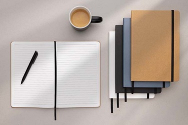 Logo trade promotional gifts picture of: Craftstone A5 recycled kraft and stonepaper notebook