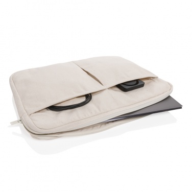 Logo trade promotional products picture of: Laluka AWARE™ recycled cotton 15.6 inch laptop sleeve