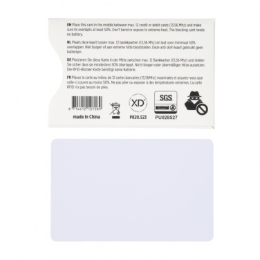 Logo trade business gift photo of: Anti-skimming RFID shield card with active jamming chip