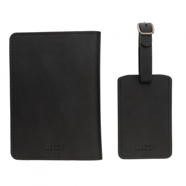 Logotrade promotional merchandise photo of: Swiss Peak GRS recycled PU travel gift set