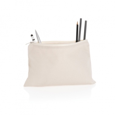 Logo trade advertising products image of: Impact Aware™ 285 gsm rcanvas pencil case undyed