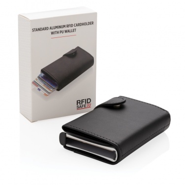 Logotrade promotional gift picture of: Standard aluminium RFID cardholder with PU wallet