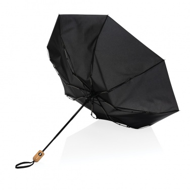 Logotrade promotional merchandise photo of: 21" Impact AWARE™ RPET 190T bamboo auto open/close umbrella