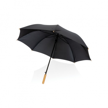 Logotrade promotional giveaway image of: 27" Impact AWARE™ RPET 190T auto open bamboo umbrella