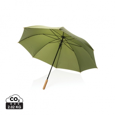 Logotrade promotional giveaway picture of: 27" Impact AWARE™ RPET 190T auto open bamboo umbrella