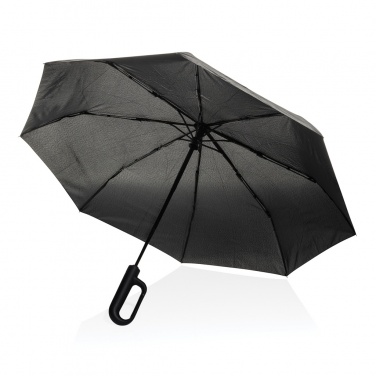 Logotrade promotional giveaway image of: Yara 21" AWARE™ RPET solid colour umbrella with carabiner