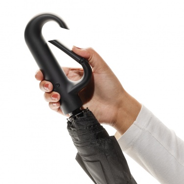 Logotrade advertising products photo of: Yara 21" AWARE™ RPET solid colour umbrella with carabiner