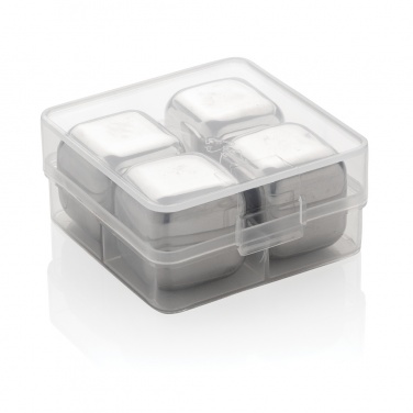 Logotrade business gift image of: Re-usable stainless steel ice cubes 4pc
