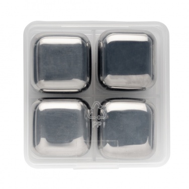 Logotrade promotional gift picture of: Re-usable stainless steel ice cubes 4pc