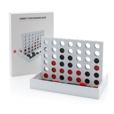 Logo trade advertising products image of: Connect four wooden game