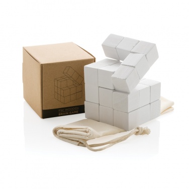 Logotrade promotional product image of: Wooden brain game in canvas pouch