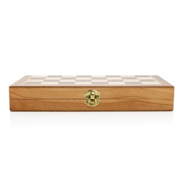 Logo trade promotional products image of: Luxury wooden foldable chess set
