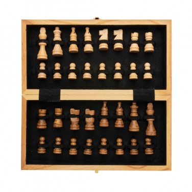 Logo trade promotional item photo of: Luxury wooden foldable chess set