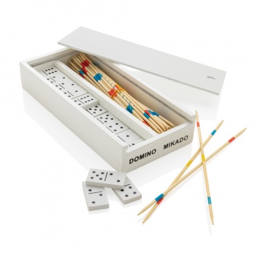 Logotrade promotional item image of: Deluxe mikado/domino in wooden box