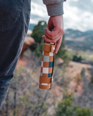 Logotrade promotional merchandise image of: Britton cork foldable backgammon and checkers game set