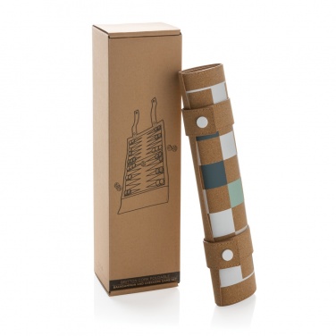 Logotrade corporate gift image of: Britton cork foldable backgammon and checkers game set