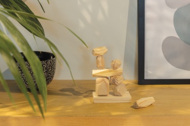 Logo trade corporate gift photo of: Ukiyo Crios wooden balancing rocks in pouch