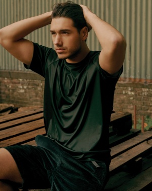 Logo trade promotional giveaway photo of: Iqoniq Tikal recycled polyester quick dry sport t-shirt