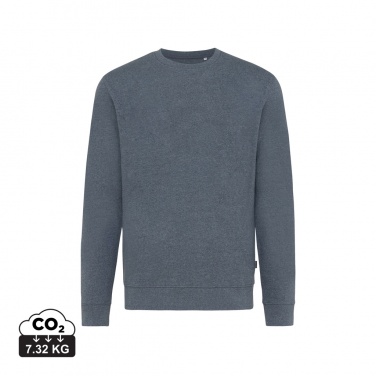 Logo trade corporate gift photo of: Iqoniq Denali recycled cotton crew neck undyed