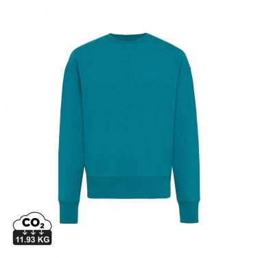 Logo trade corporate gift photo of: Iqoniq Kruger relaxed recycled cotton crew neck