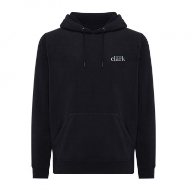 Logo trade promotional merchandise picture of: Iqoniq Trivor recycled polyester microfleece hoodie