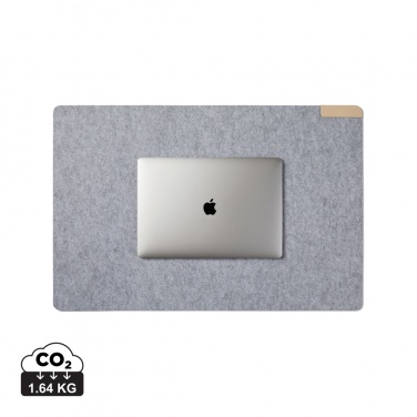 Logo trade promotional merchandise image of: VINGA Albon GRS recycled felt desk pad