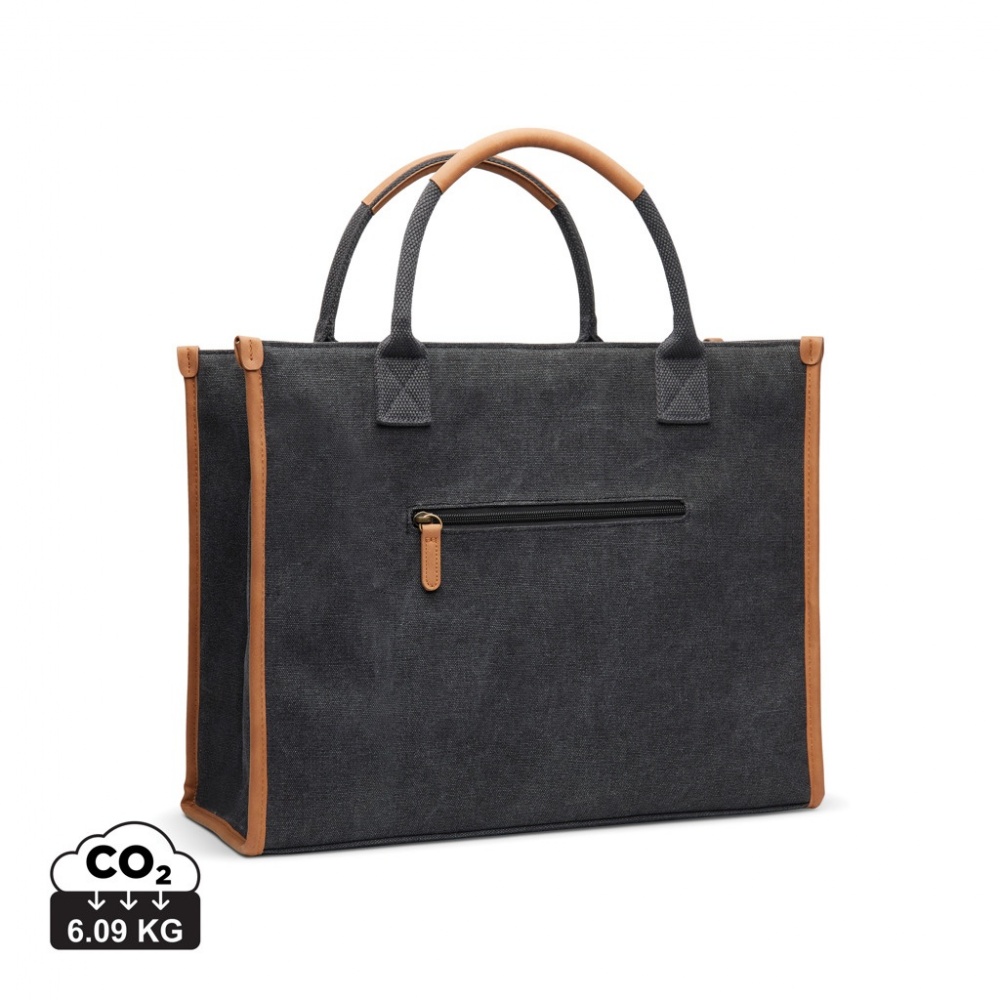 Logo trade advertising products image of: VINGA Bosler RCS recycled canvas office tote