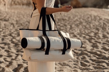 Logotrade advertising product image of: VINGA Volonne AWARE™ recycled canvas beach bag