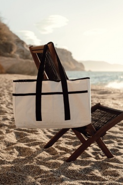 Logo trade promotional products image of: VINGA Volonne AWARE™ recycled canvas beach bag