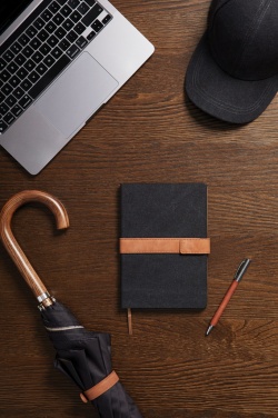 Logo trade corporate gifts picture of: VINGA Bosler RCS recycled paper notebook