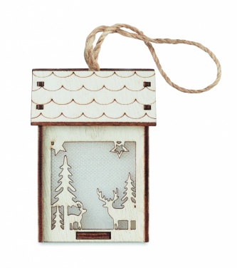 Logo trade corporate gifts image of: MDF house with light
