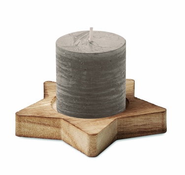 Logotrade promotional merchandise image of: Candle on star wooden base