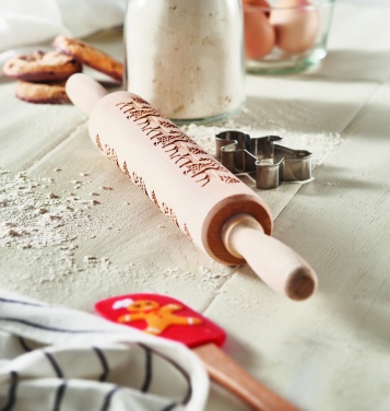 Logo trade promotional giveaways picture of: Christmas pastry wooden rolling
