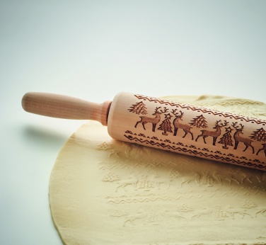 Logo trade promotional gift photo of: Christmas pastry wooden rolling