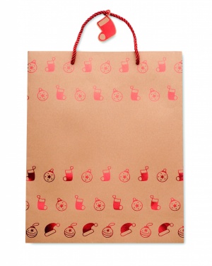 Logo trade promotional products image of: Gift paper bag with pattern