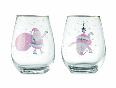 Logotrade business gifts photo of: Set of 2 Christmas glasses