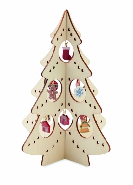 Logotrade corporate gift image of: Wooden Xmas tree decoration