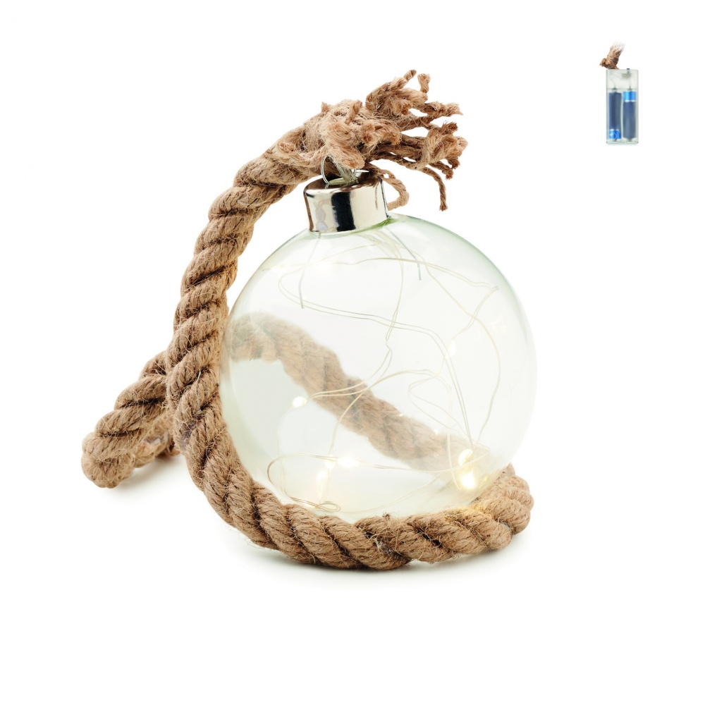 Logo trade advertising products image of: Glass bauble LED light