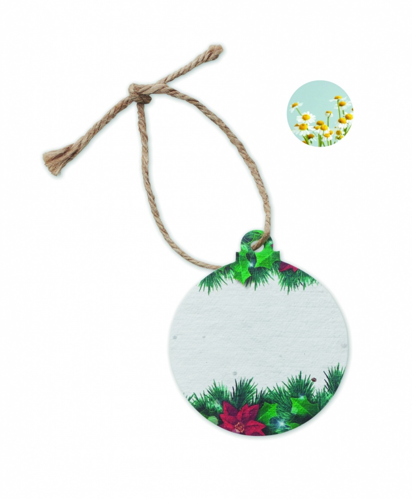 Logo trade promotional items picture of: Seed paper Xmas ornament