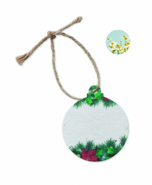 Logotrade promotional item image of: Seed paper Xmas ornament